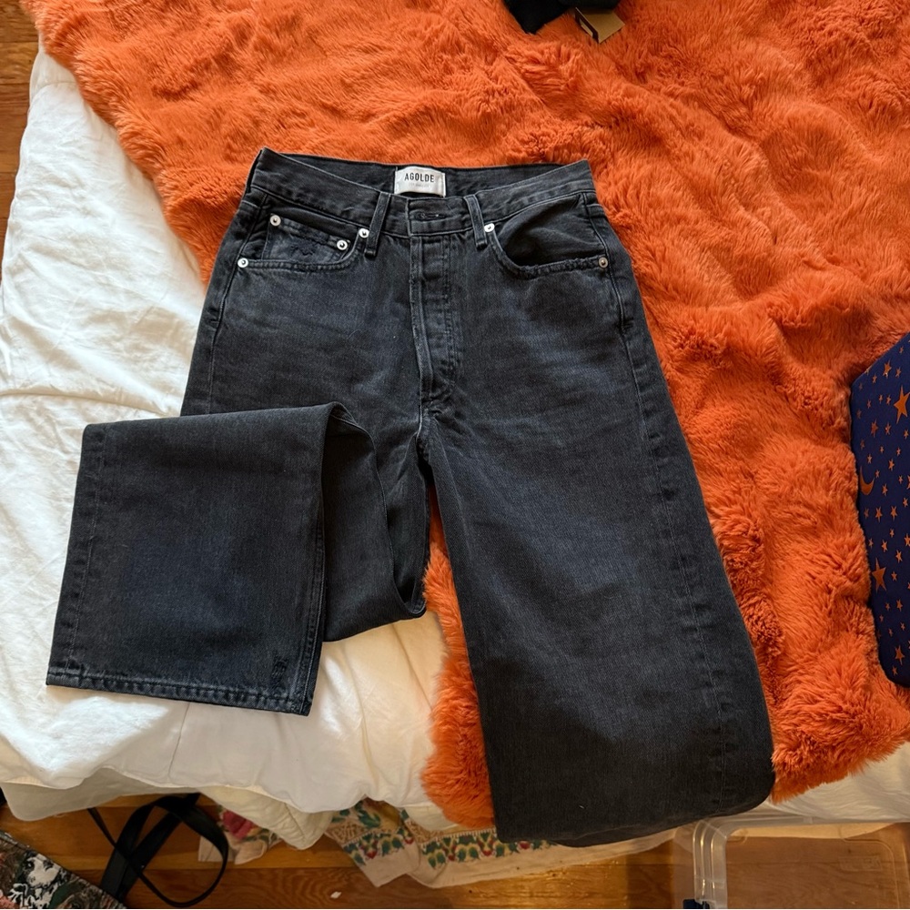 Agolde Women’s Faded Black Jeans